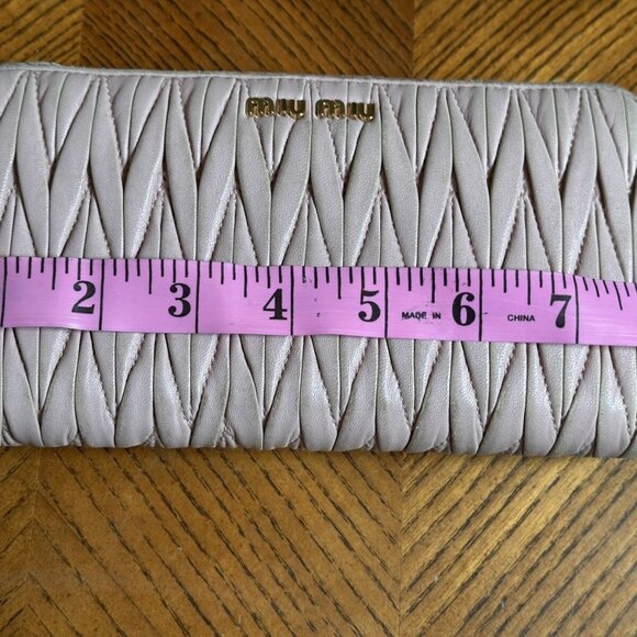 Miu Miu Blush Powder Pink Leather Zippy Long Wallet - Picture 3 of 8